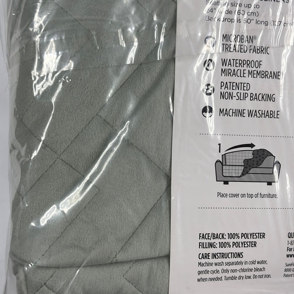 SUREFIT recliner cover. Color Sage Limit 1 per bundle due to weight. - Picture 4 of 4